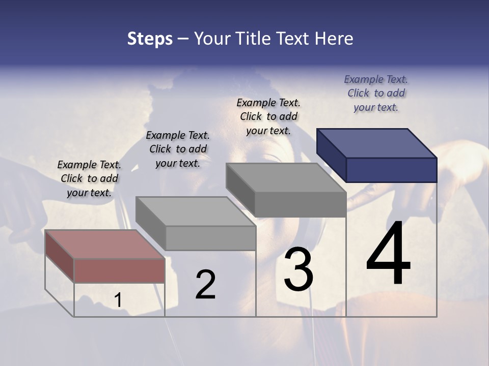 A Woman Wearing Headphones And Listening To Music PowerPoint Template