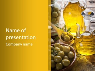 Nature Freshness Olive Oil PowerPoint Template