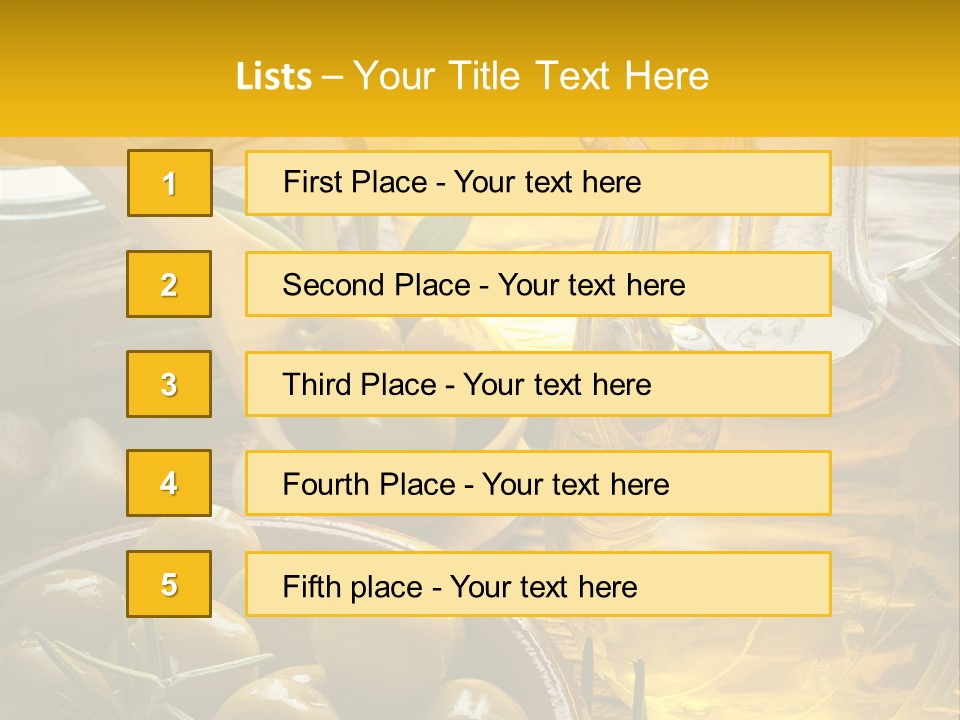 Nature Freshness Olive Oil PowerPoint Template