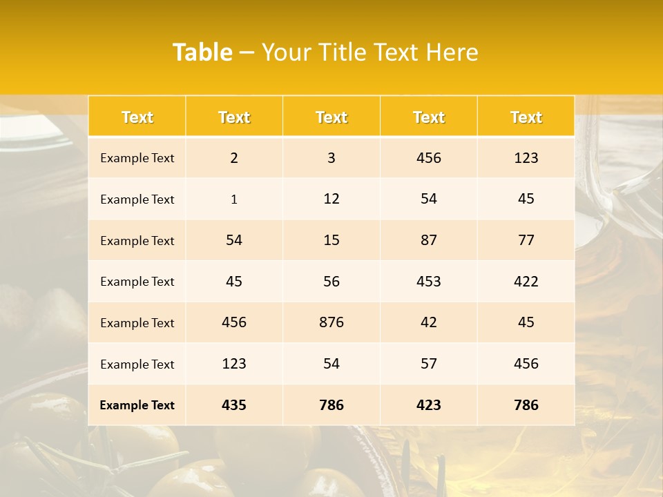 Nature Freshness Olive Oil PowerPoint Template