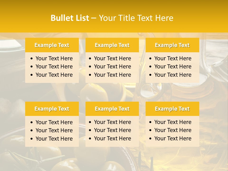Nature Freshness Olive Oil PowerPoint Template