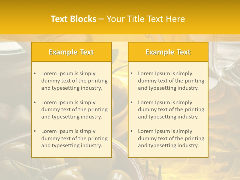 Nature Freshness Olive Oil PowerPoint Template
