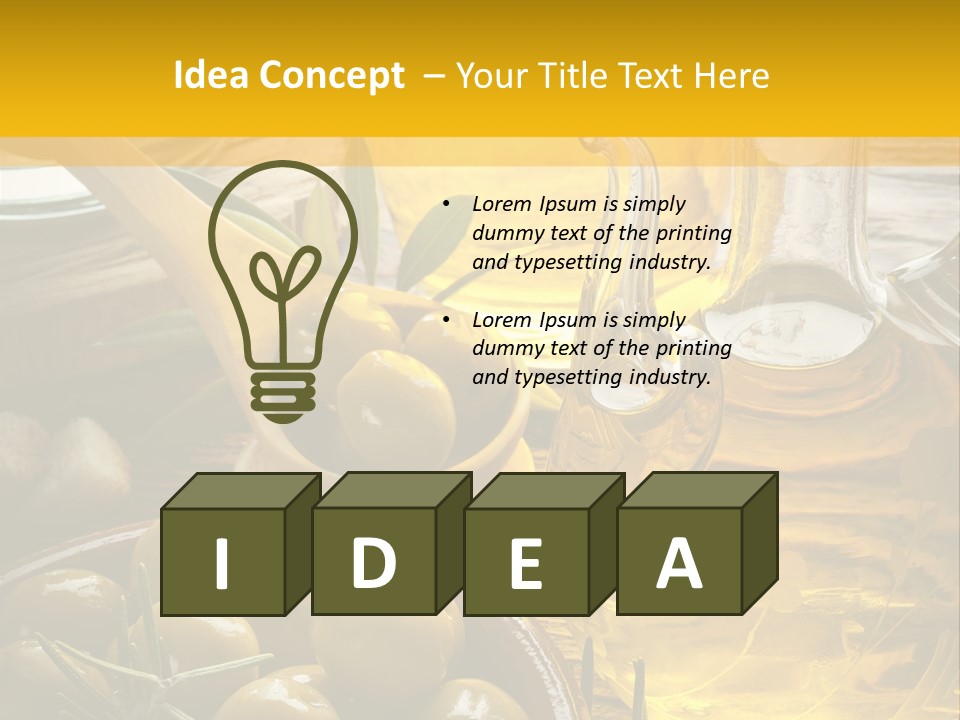 Nature Freshness Olive Oil PowerPoint Template