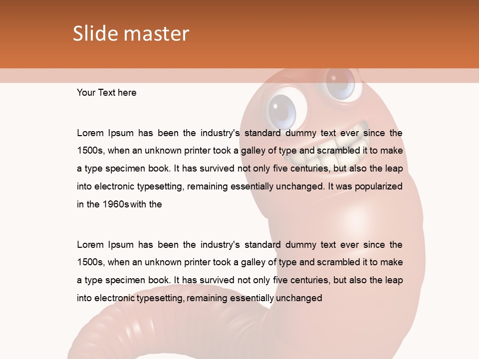 Brown Wet Crawling PowerPoint Template