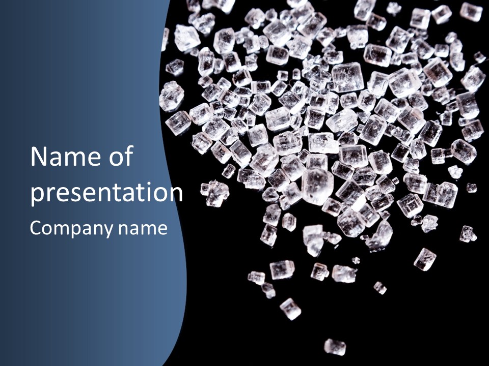 Close Frozen Sugar PowerPoint Template