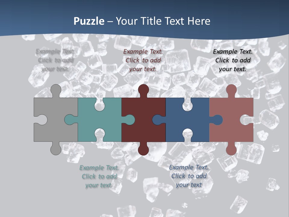 Close Frozen Sugar PowerPoint Template