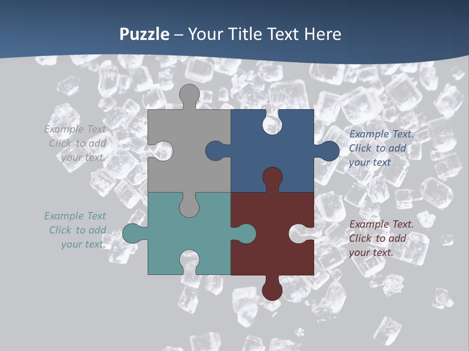 Close Frozen Sugar PowerPoint Template