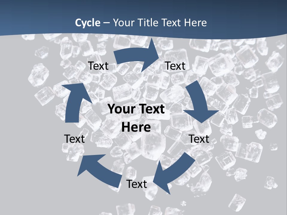 Close Frozen Sugar PowerPoint Template