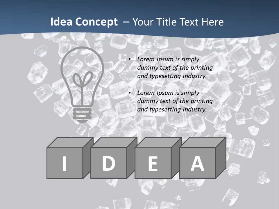 Close Frozen Sugar PowerPoint Template