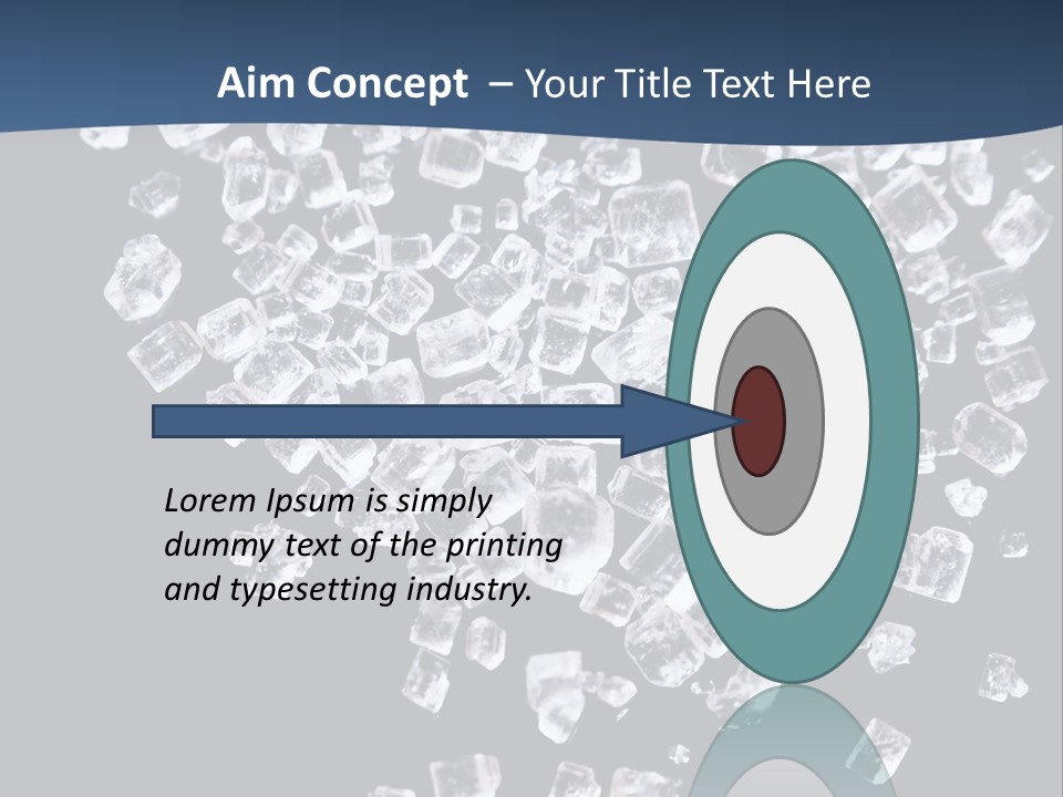 Close Frozen Sugar PowerPoint Template