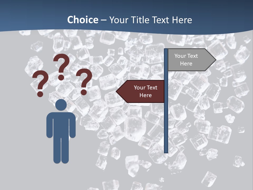 Close Frozen Sugar PowerPoint Template