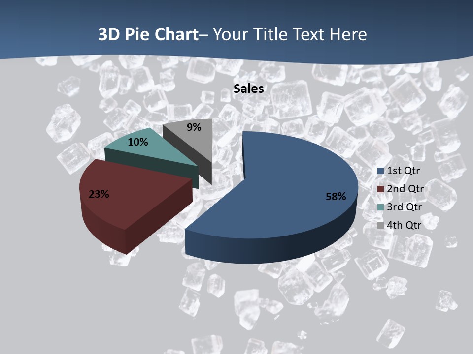 Close Frozen Sugar PowerPoint Template