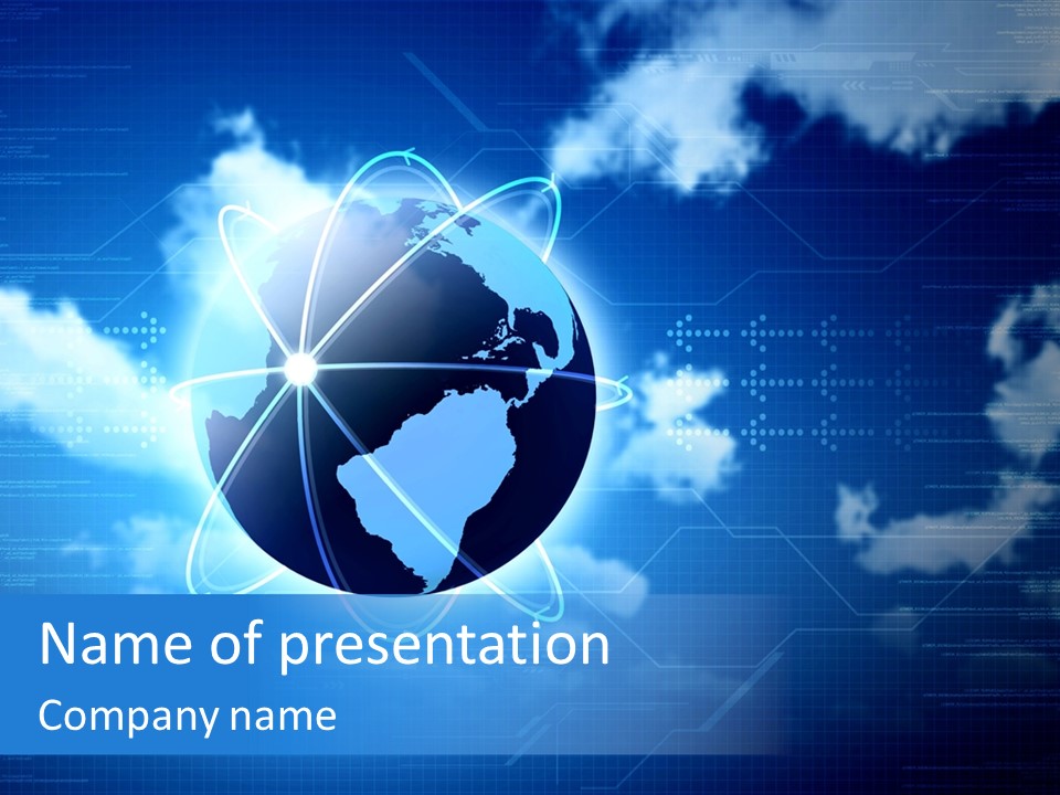 Computer Virtual Information PowerPoint Template