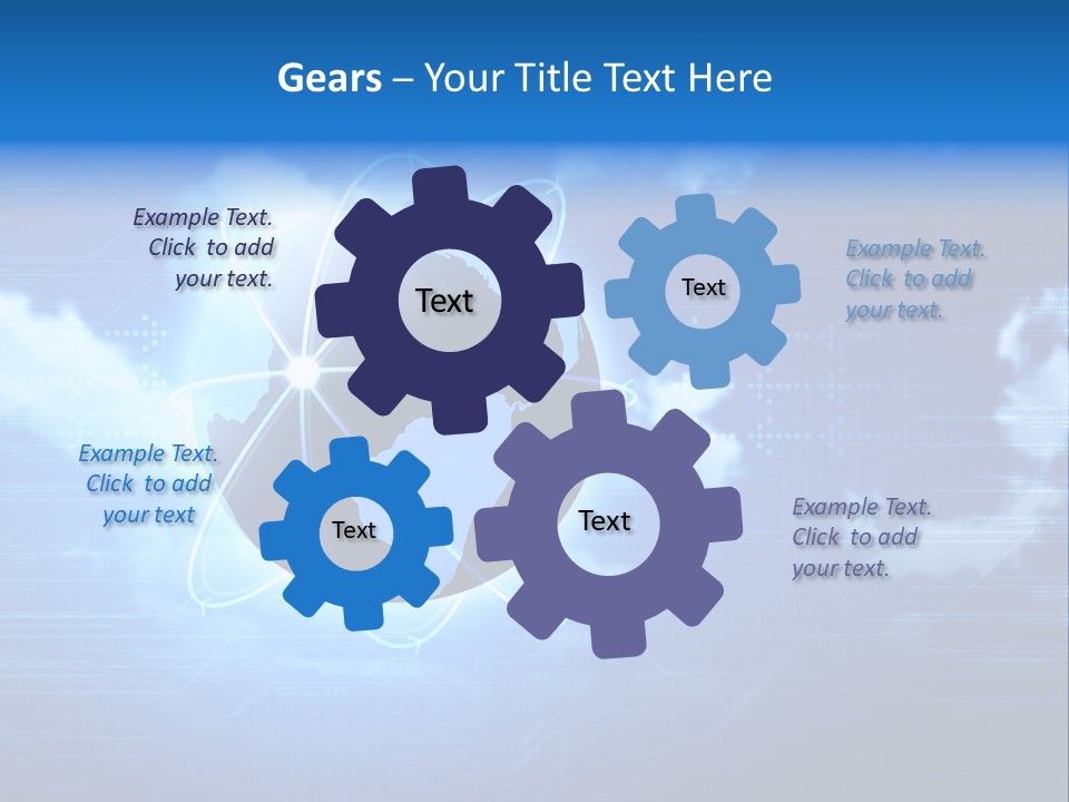 Computer Virtual Information PowerPoint Template