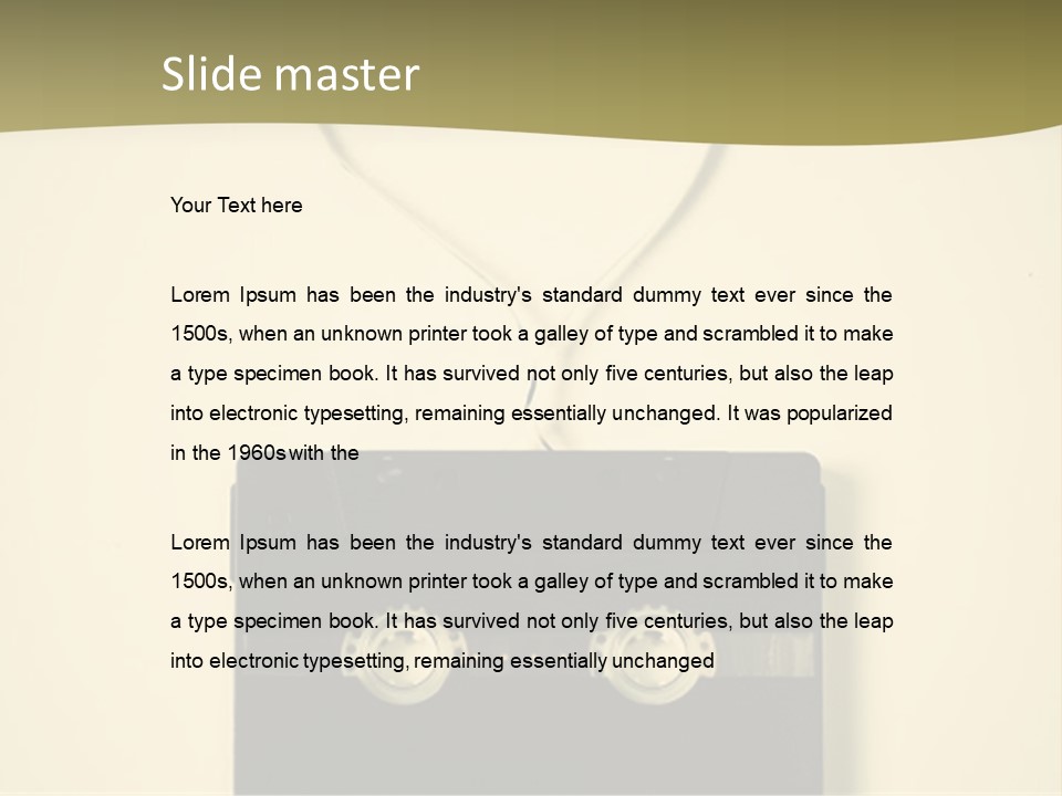 Background Listen Audio PowerPoint Template