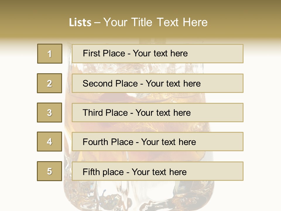 Sophisticated Drink Isolated PowerPoint Template