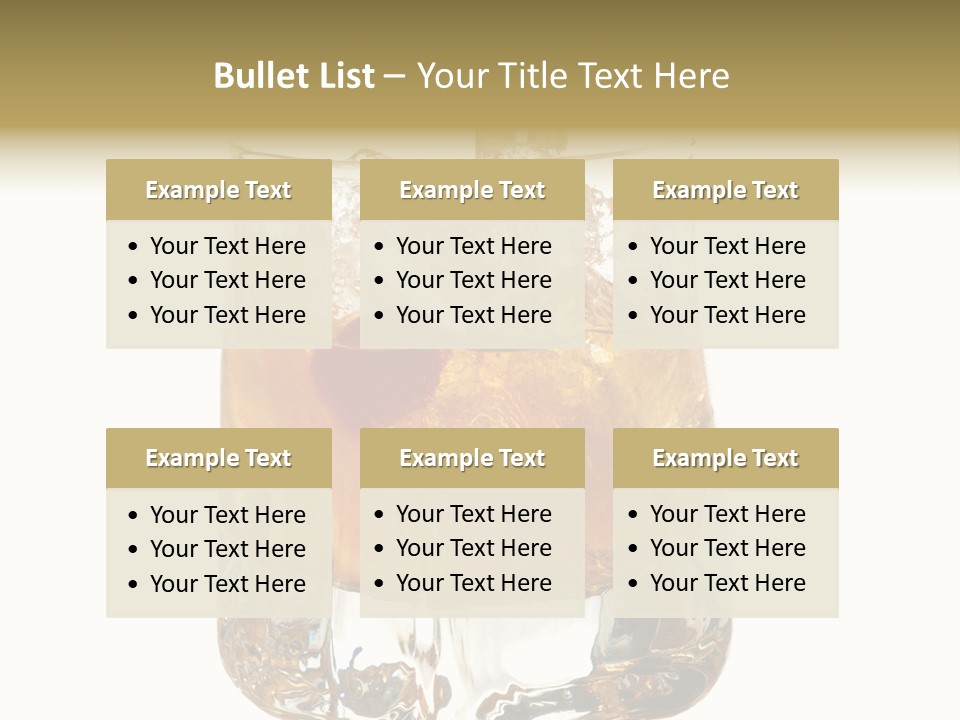 Sophisticated Drink Isolated PowerPoint Template