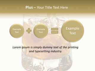 Sophisticated Drink Isolated PowerPoint Template