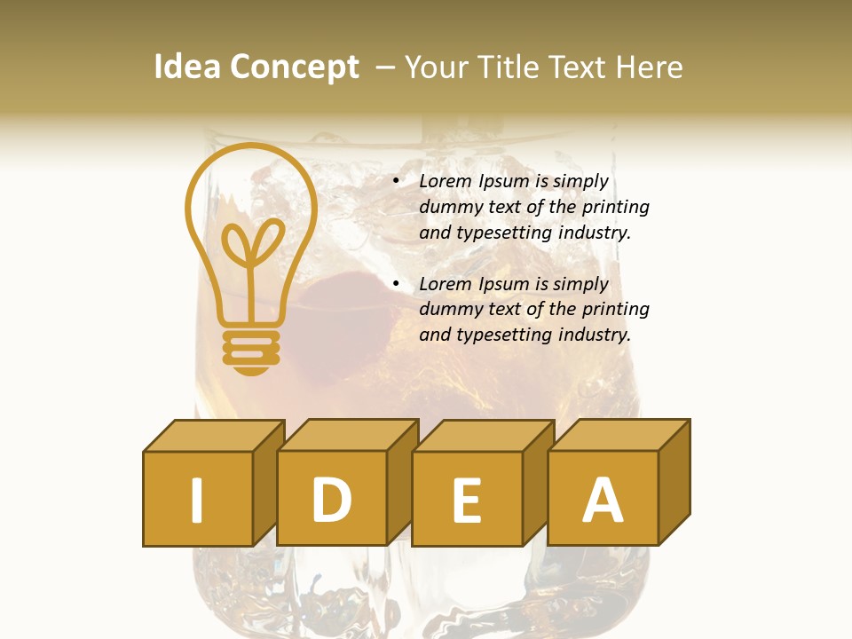 Sophisticated Drink Isolated PowerPoint Template