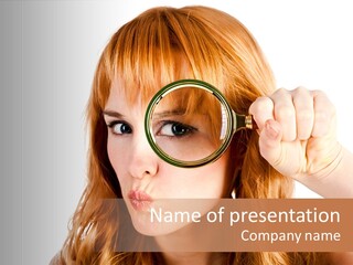 Spy Magnifying Shot PowerPoint Template