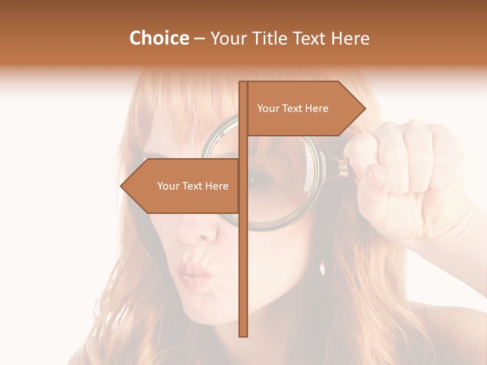 Spy Magnifying Shot PowerPoint Template