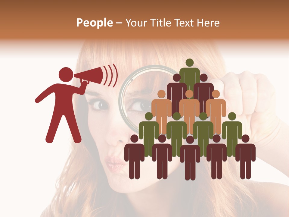 Spy Magnifying Shot PowerPoint Template