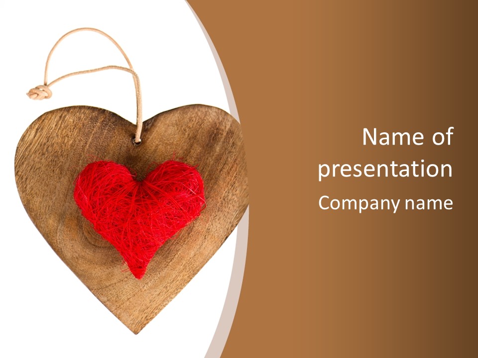 Romance Present Wooden PowerPoint Template