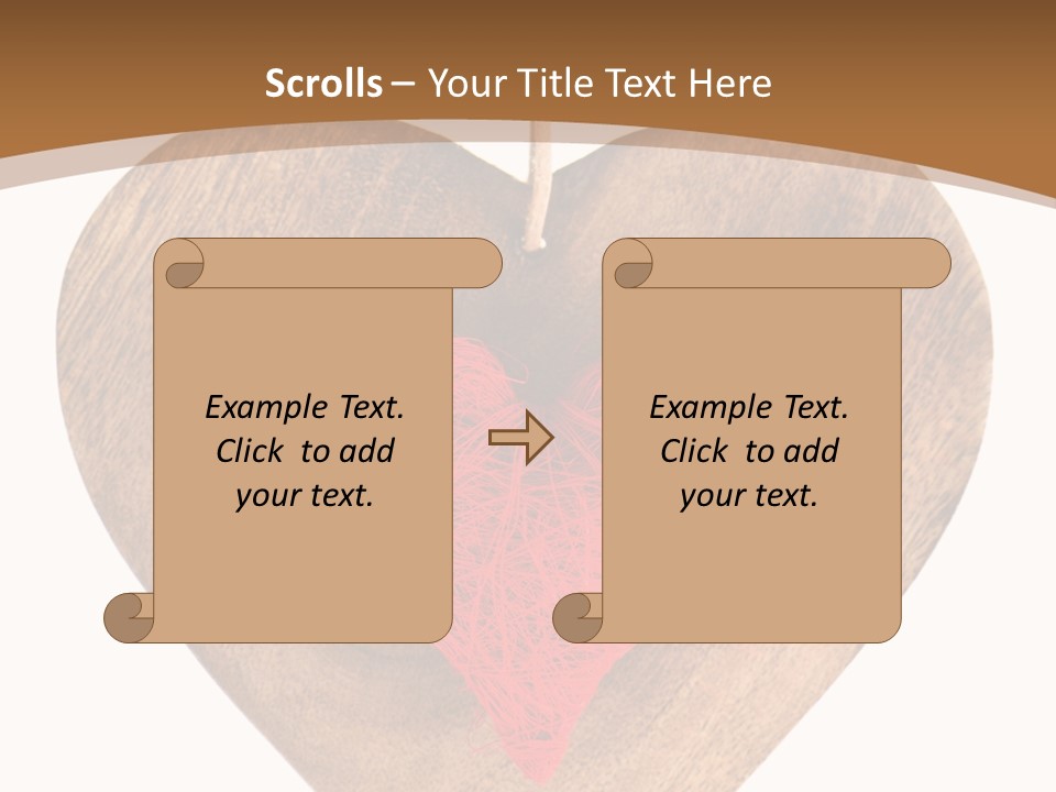 Romance Present Wooden PowerPoint Template