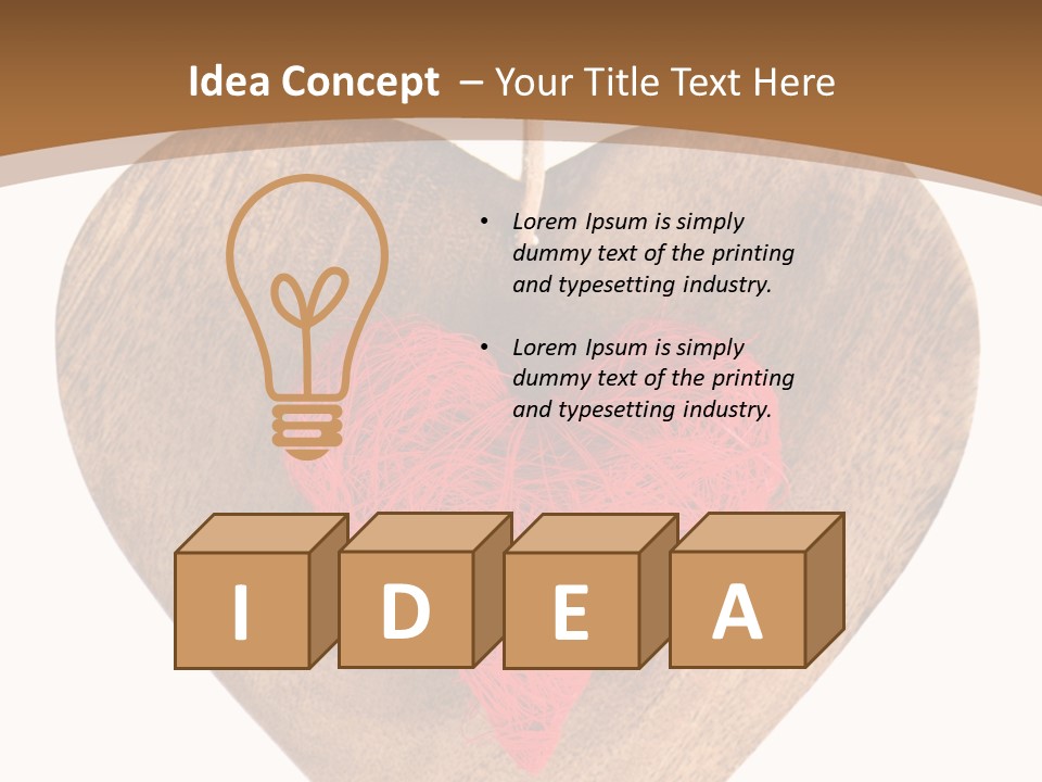 Romance Present Wooden PowerPoint Template