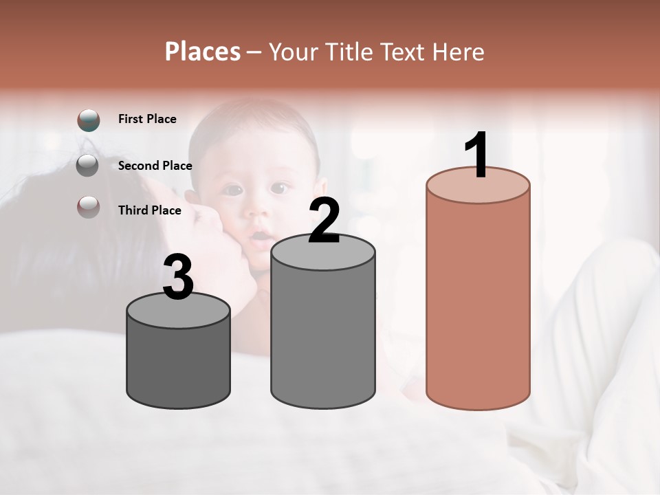 Laying Mixed Baby PowerPoint Template