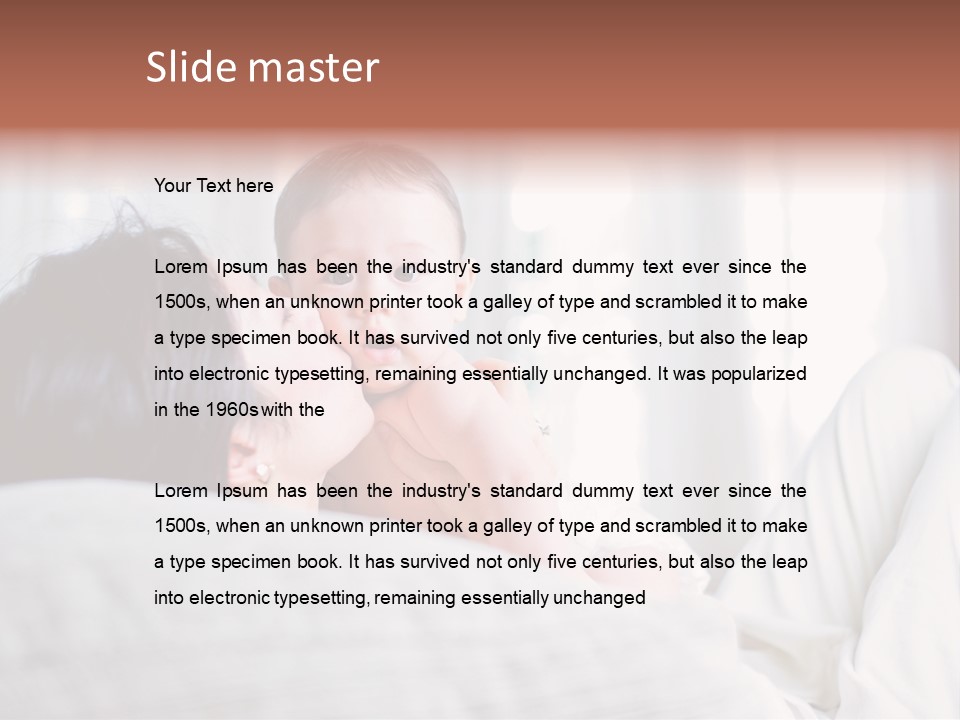 Laying Mixed Baby PowerPoint Template