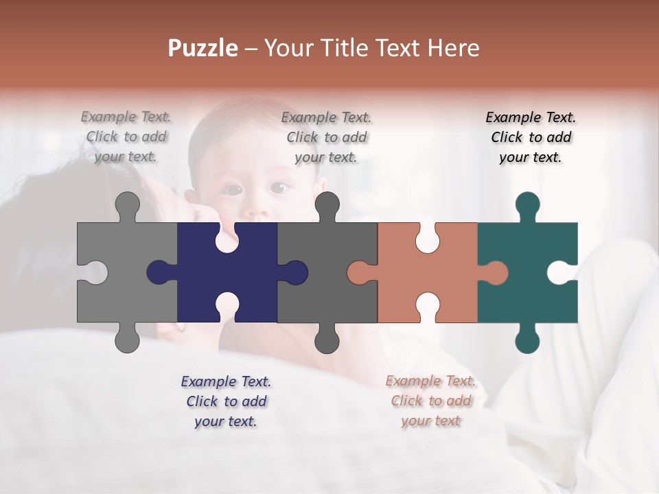 Laying Mixed Baby PowerPoint Template