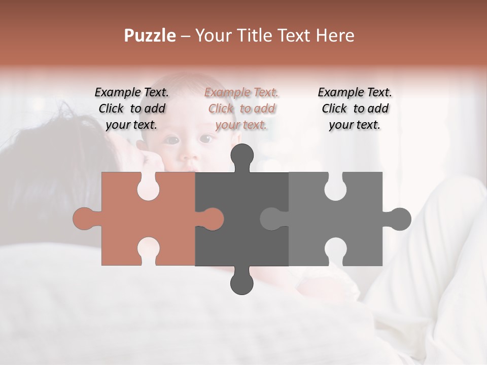 Laying Mixed Baby PowerPoint Template