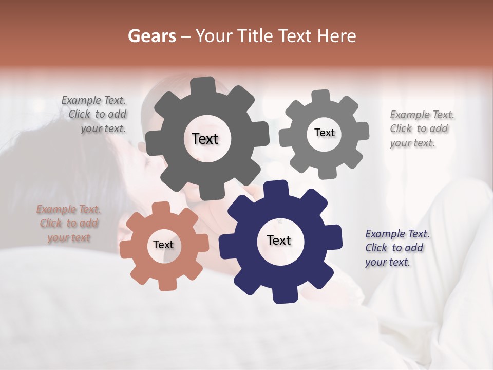 Laying Mixed Baby PowerPoint Template