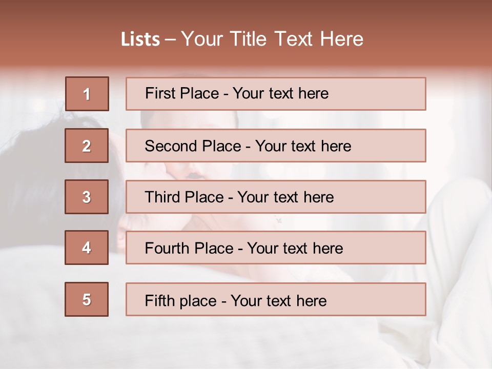 Laying Mixed Baby PowerPoint Template