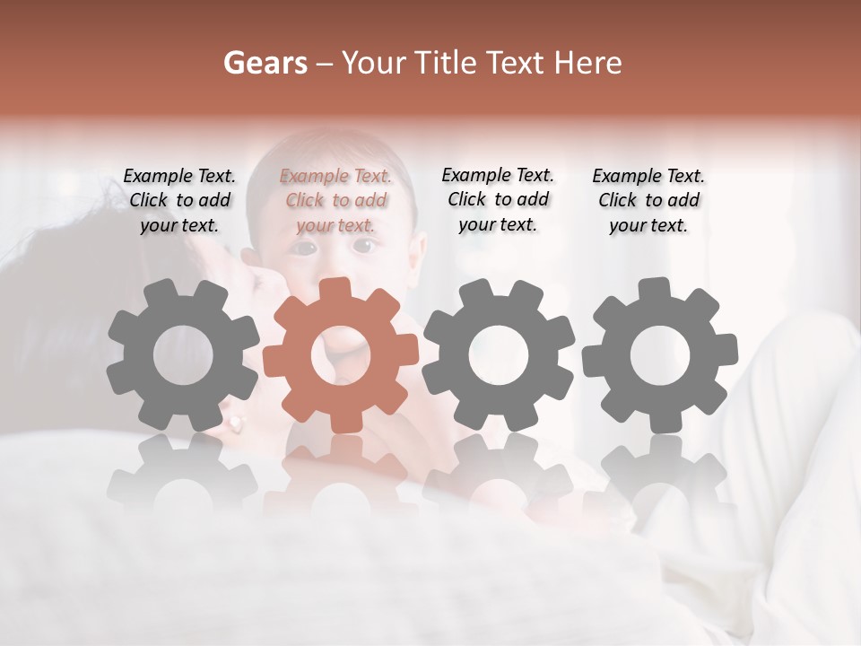 Laying Mixed Baby PowerPoint Template