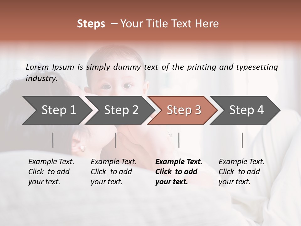 Laying Mixed Baby PowerPoint Template