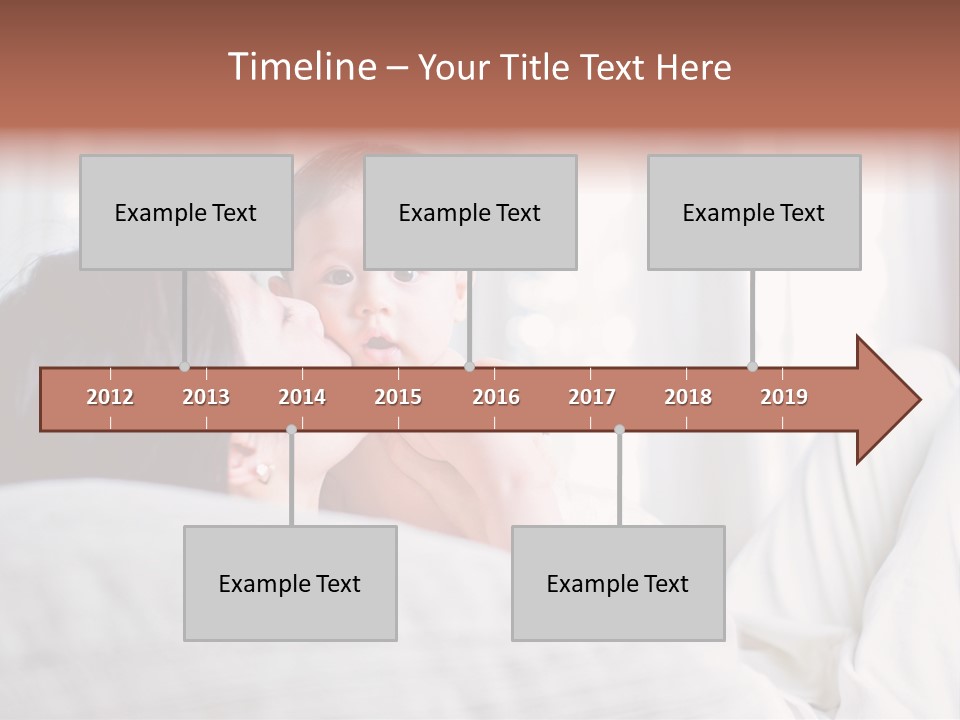 Laying Mixed Baby PowerPoint Template