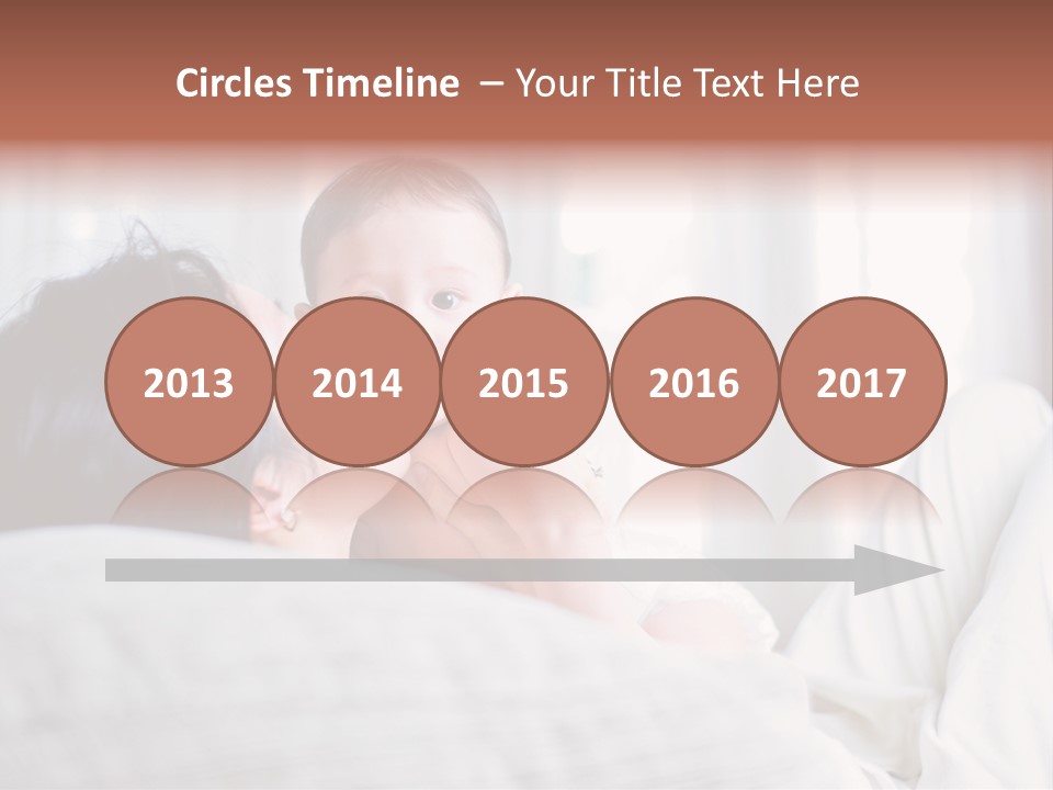 Laying Mixed Baby PowerPoint Template