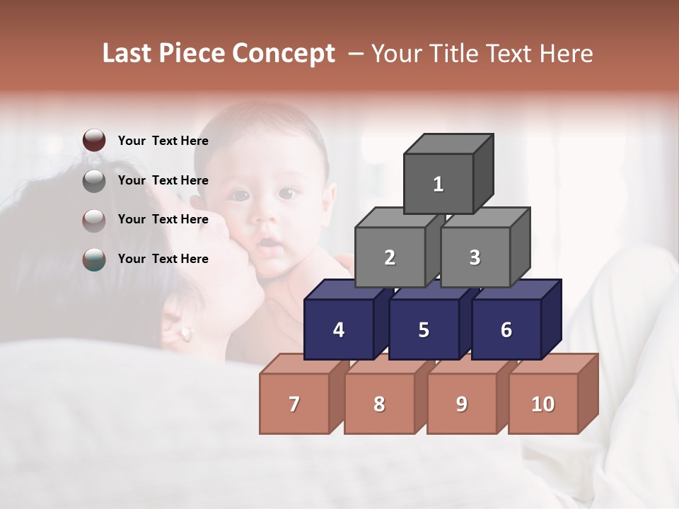 Laying Mixed Baby PowerPoint Template