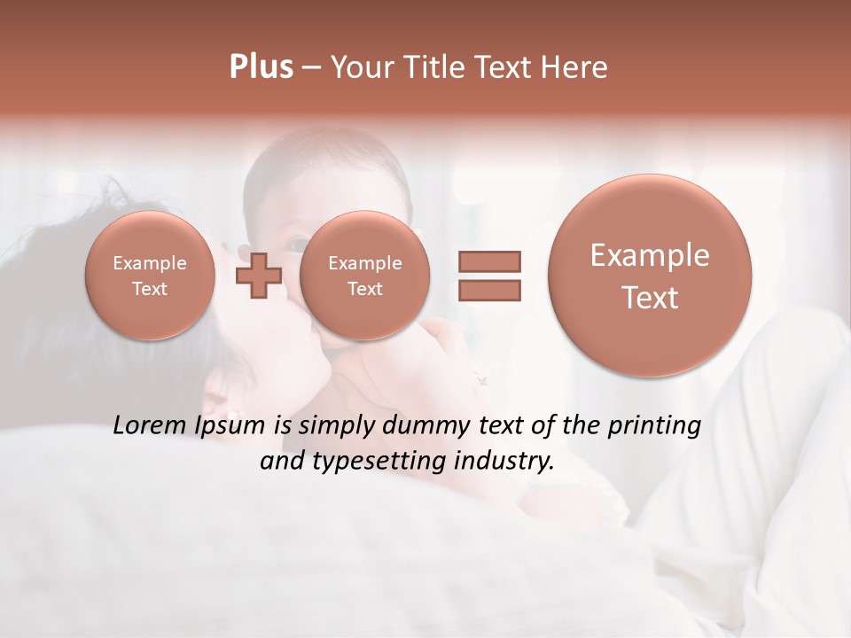 Laying Mixed Baby PowerPoint Template