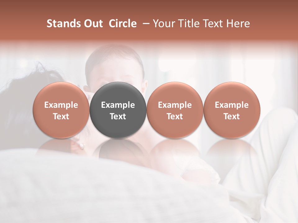 Laying Mixed Baby PowerPoint Template