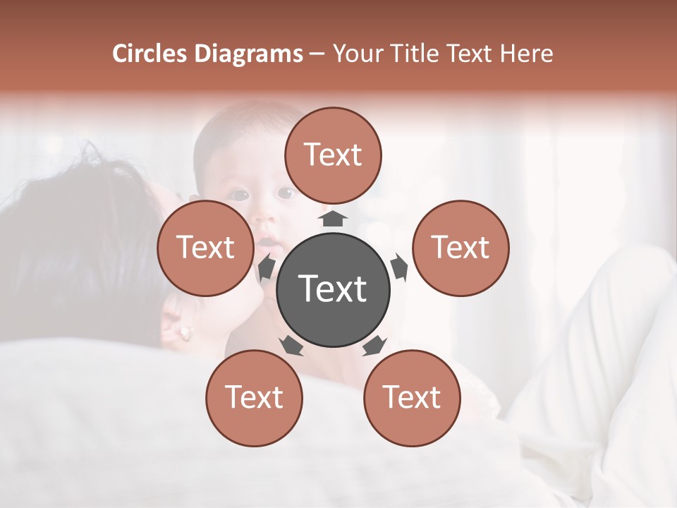 Laying Mixed Baby PowerPoint Template