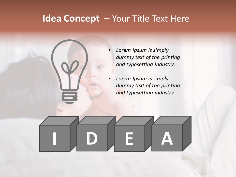 Laying Mixed Baby PowerPoint Template