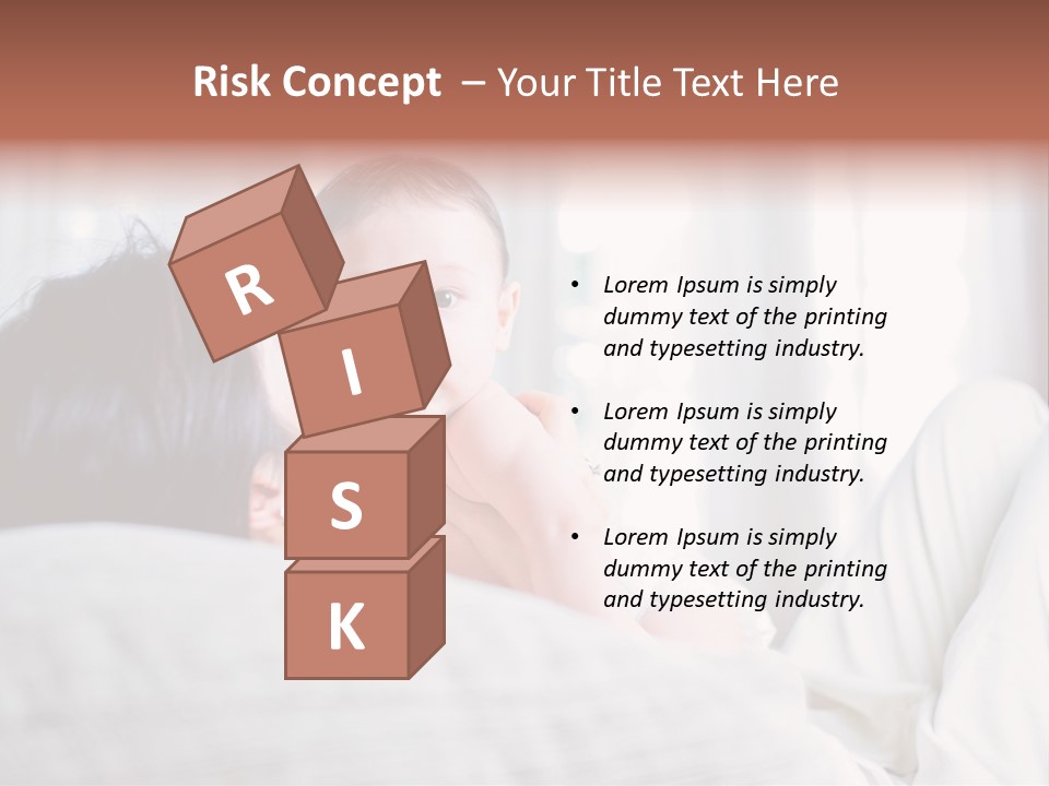 Laying Mixed Baby PowerPoint Template