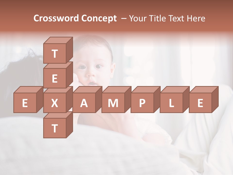 Laying Mixed Baby PowerPoint Template