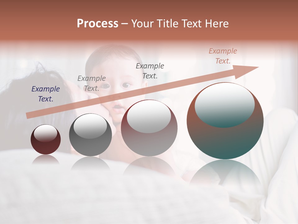 Laying Mixed Baby PowerPoint Template