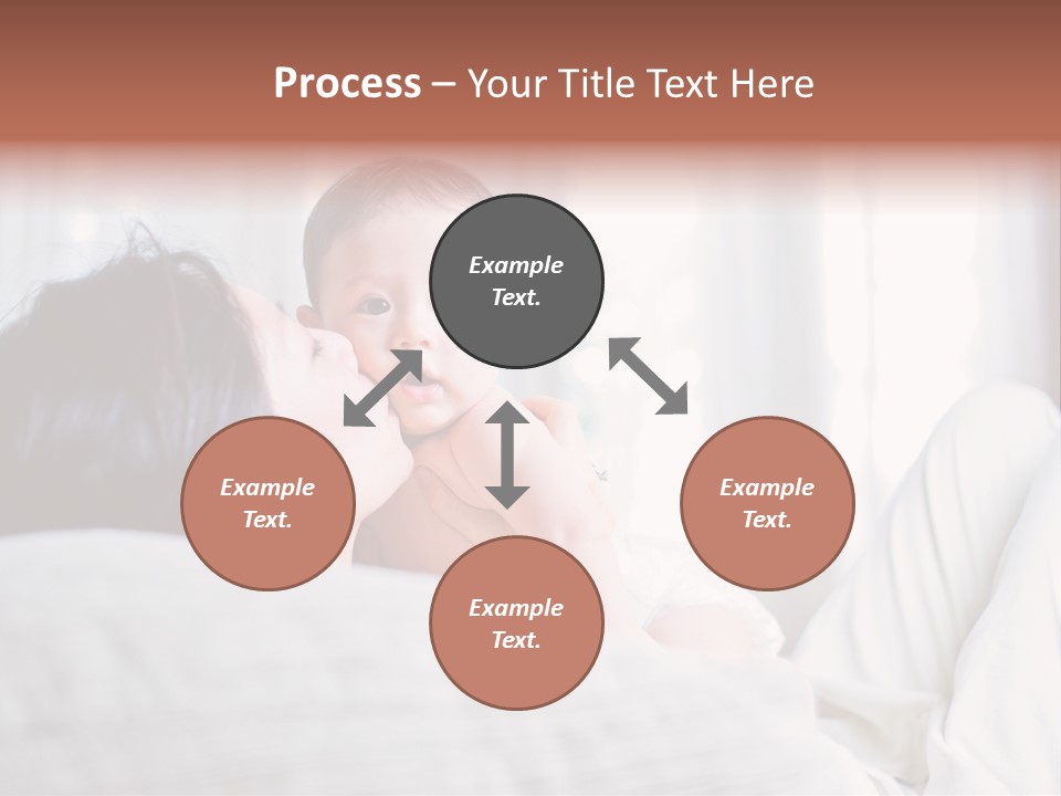 Laying Mixed Baby PowerPoint Template