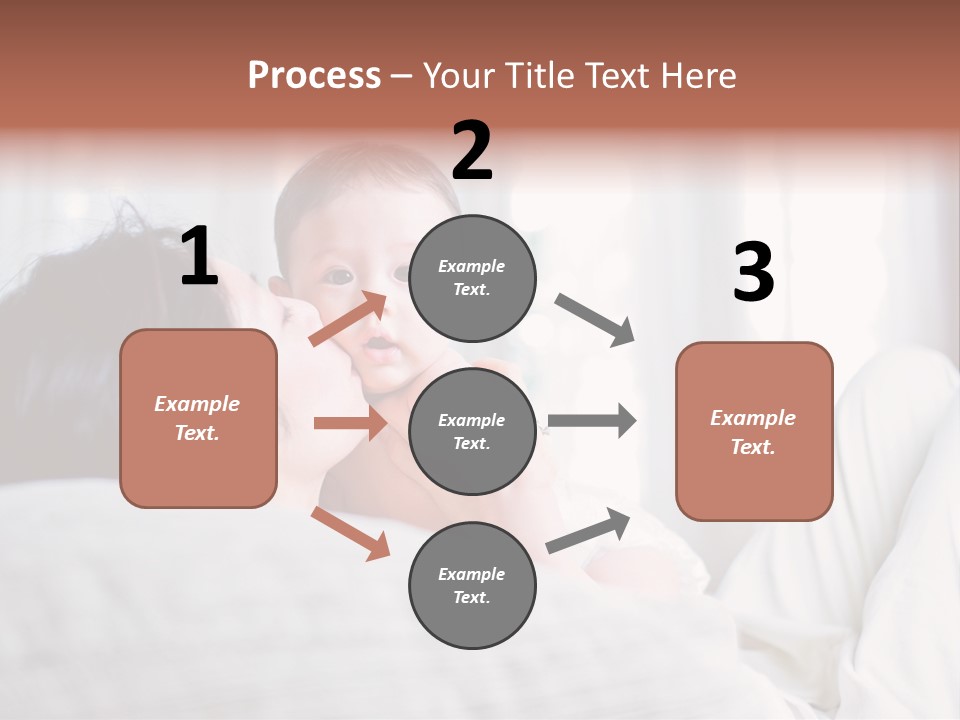 Laying Mixed Baby PowerPoint Template