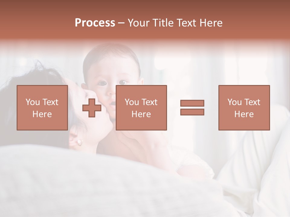 Laying Mixed Baby PowerPoint Template